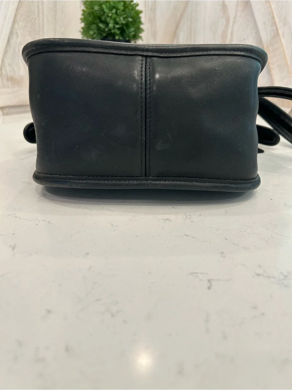Vintage Coach Black Leather Janice Shoulder Bag with Gold Hardware #9950